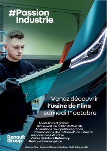 Lire la suite à propos de l’article Une journée d’exception : le samedi 1er octobre 2022, le site de Renault Flins ouvrira ses portes au public !